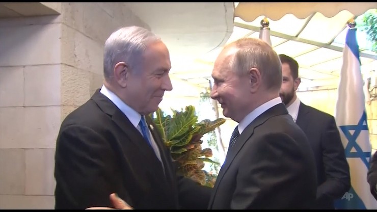 Putin i Netanjahu na uroczystości odsłonięcia pomnika. "Symbol wspólnej pamięci"
