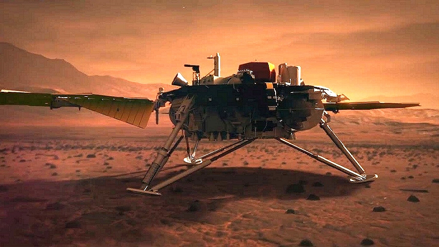 19.10.2019 05:00 Marsjańska sonda Insight wypatrzona przez Mars Reconnaissance Orbiter