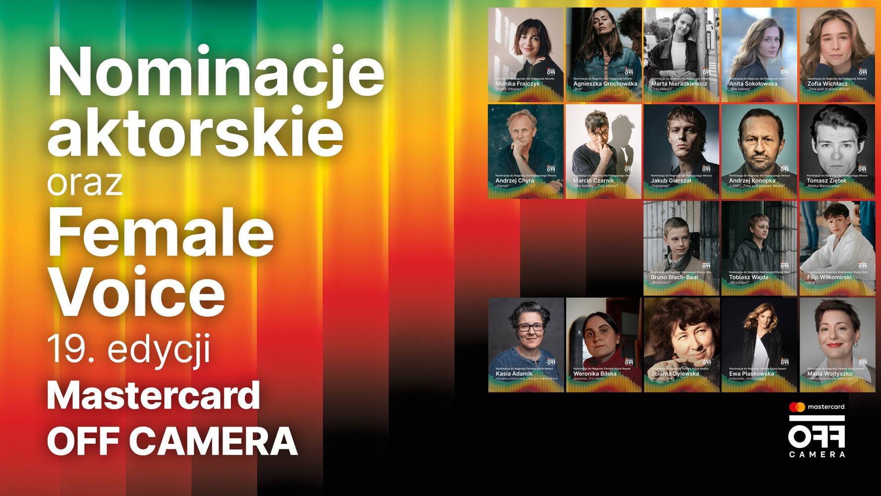 Mastercard OFF CAMERA 2026: To oni walczą o nagrody