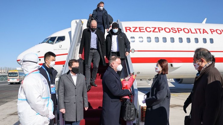 Pekin 2022. Prezydent Andrzej Duda przyleciał do Chin. Weźmie udział w otwarciu igrzysk olimpijskich
