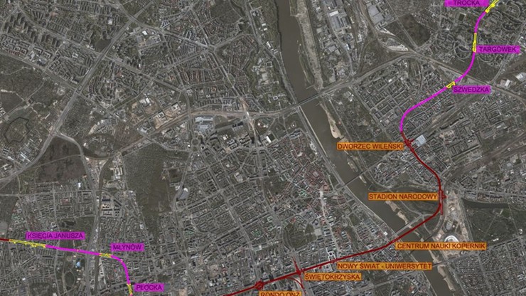 Warszawa: 2 mld zł na budowę II linii metra. Powstanie 6 nowych stacji