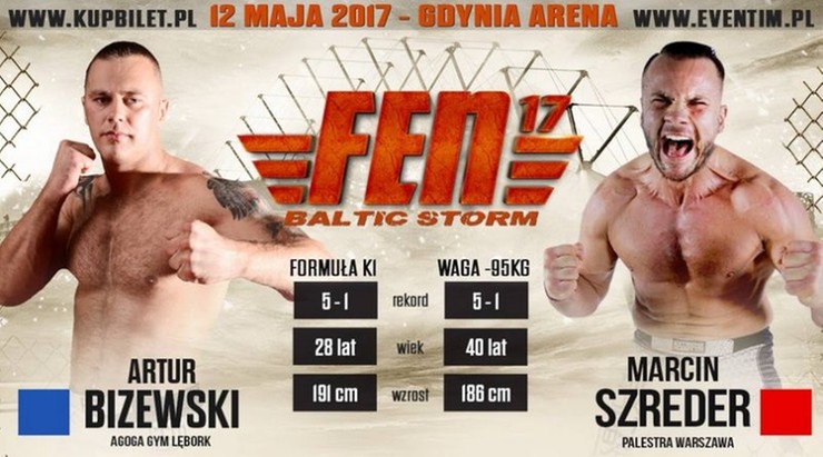 Rewanż Szredera z Bizewskim w karcie walk FEN 17 Baltic Storm!