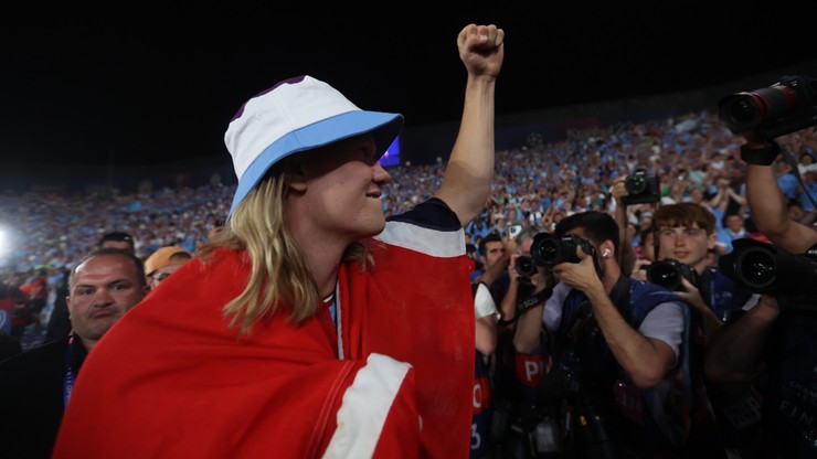 Erling Haaland i Isabel Johansen po finale Ligi Mistrzów