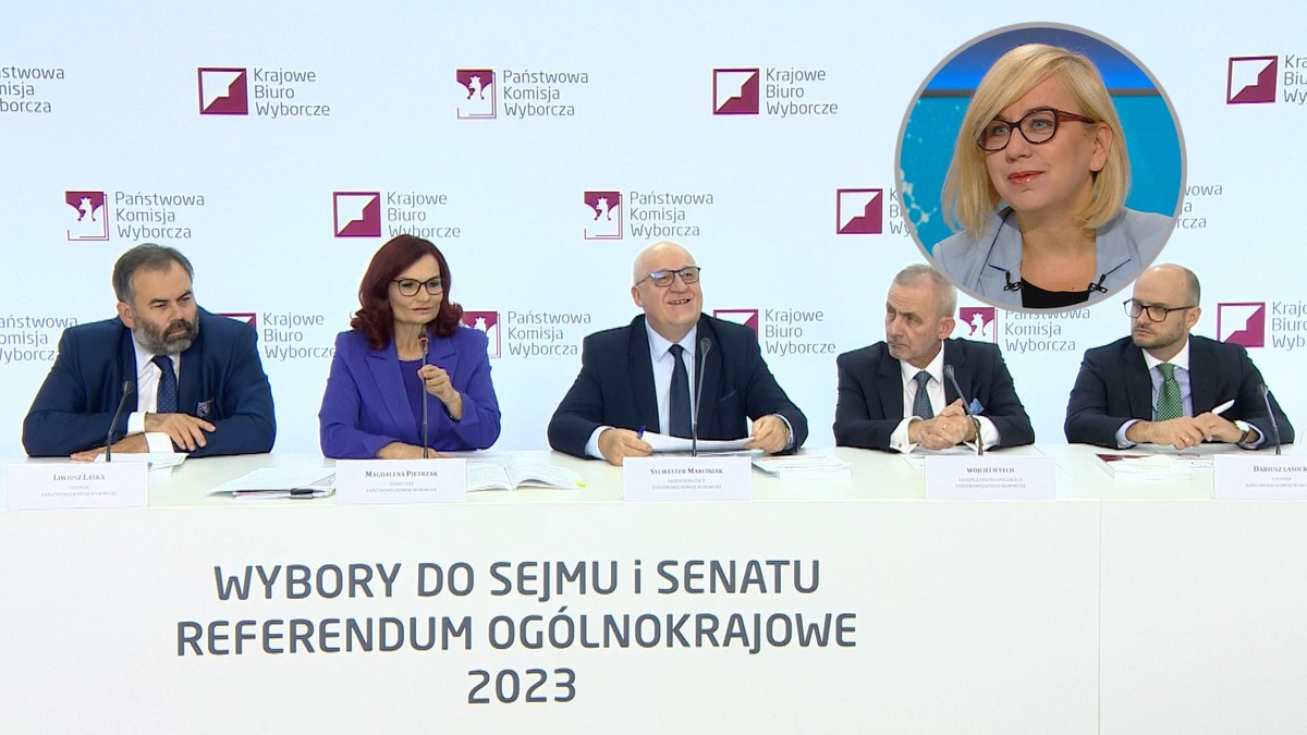 Paulina Hennig-Kloska pojawiła się na konferencji PKW. Pytała o głosy z zagranicy