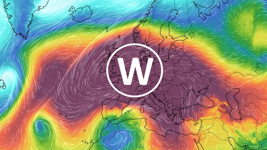 Lokalizacja potężnego wyżu nad Europą w dniu 20 stycznia 2020 roku. Fot. Windy.com