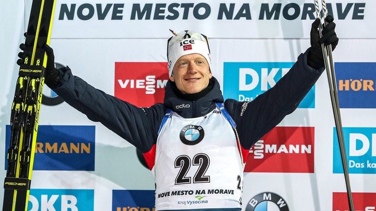 PŚ w biathlonie: Johannes Thingnes Boe wygrał sprint w Novym Mescie