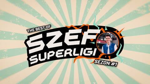 Logo programu Szef Superligi, sezon 1, z napisem "The best of" i zdjęciem mężczyzny.