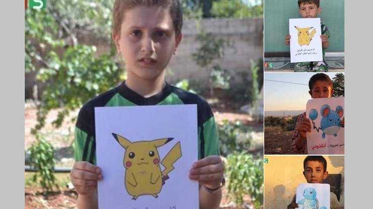 Mali Syryjczycy chcą być jak Pokemony. "Uratujesz mnie?"