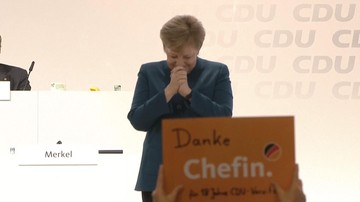 Delegaci CDU pożegnali Merkel kilkuminutową owacją