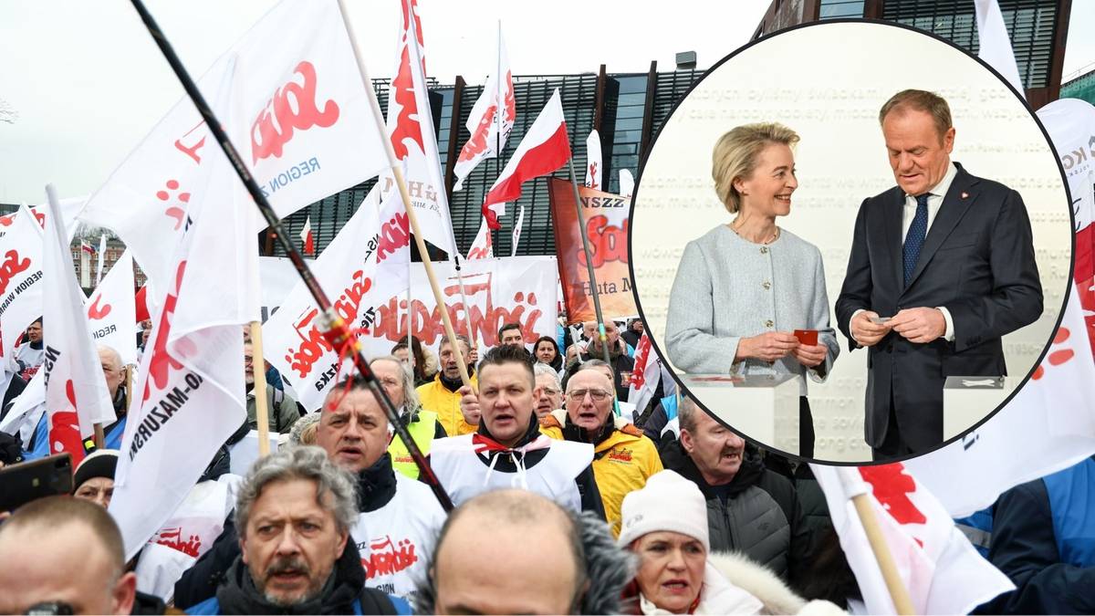 Ursula von der Leyen w Gdańsku. Rolnicy ruszyli na protest