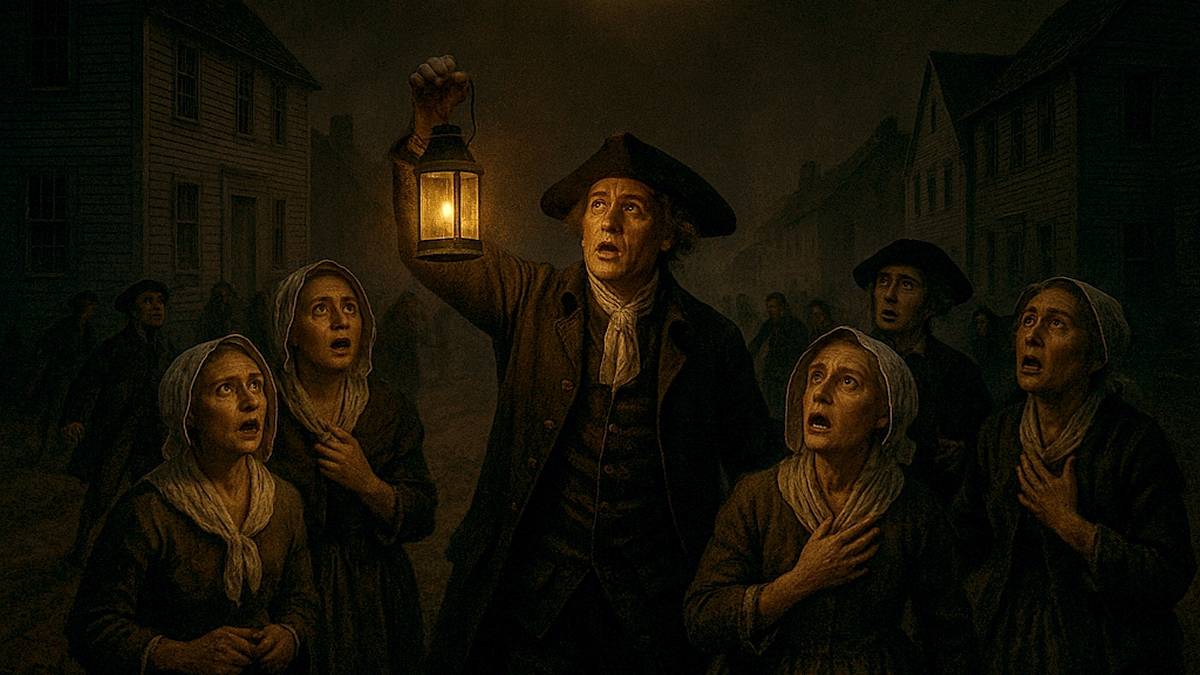 Artystyczna wizja dnia ciemności 19 maja 1780 roku w Nowej Anglii. Fot. Pixabay.
