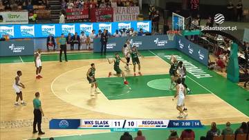 Śląsk Wrocław - Pallacanestro Reggiana. Skrót meczu