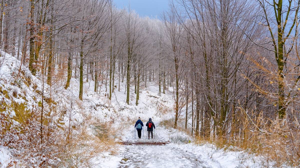 Zimowy spacer po śniegu. Fot. TwojaPogoda.pl