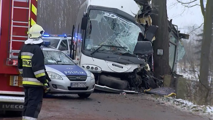 Wypadek autobusu w Olszynach. Uczniowie wśród poszkodowanych