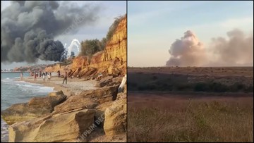 Eksplozje na okupowanym Krymie. Kłęby dymu nad lotniskiem
