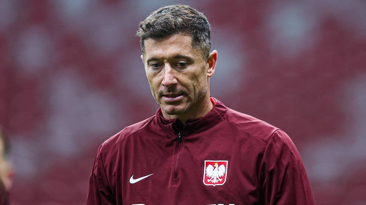 Robert Lewandowski w stroju reprezentacji Polski