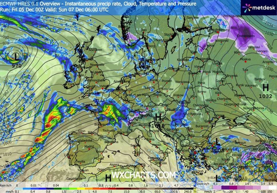Pochmurnie i deszczowo będzie również w niedzielę. To zasługa niżu, który wciąż będzie wpływał na pogodę w Polsce