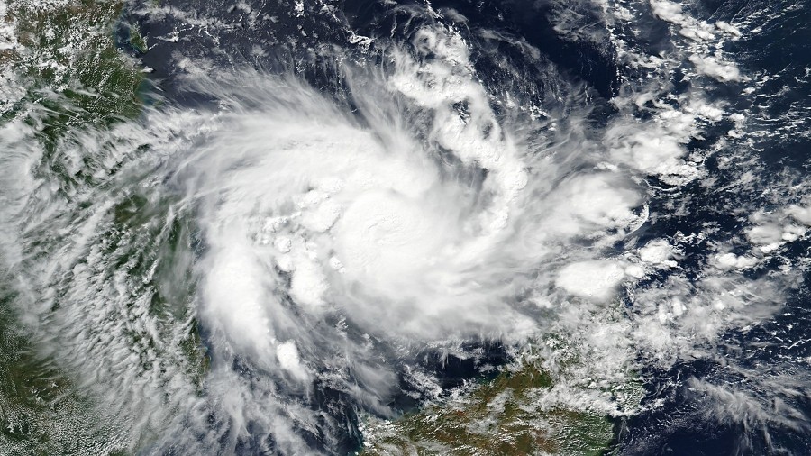Zdjęcie satelitarne cyklonu tropikalnego Kenneth. Fot. NASA.