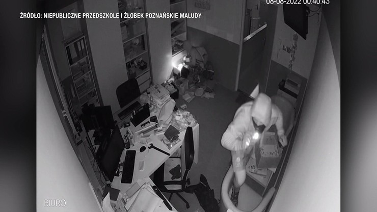 Poznań: Okradziono żłobek w Poznaniu. Złodziei nagrały kamery. Zabrali nawet chusteczki i napoje