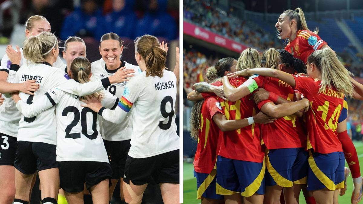 Dwie drużyny piłkarek świętujące sukcesy na boisku.