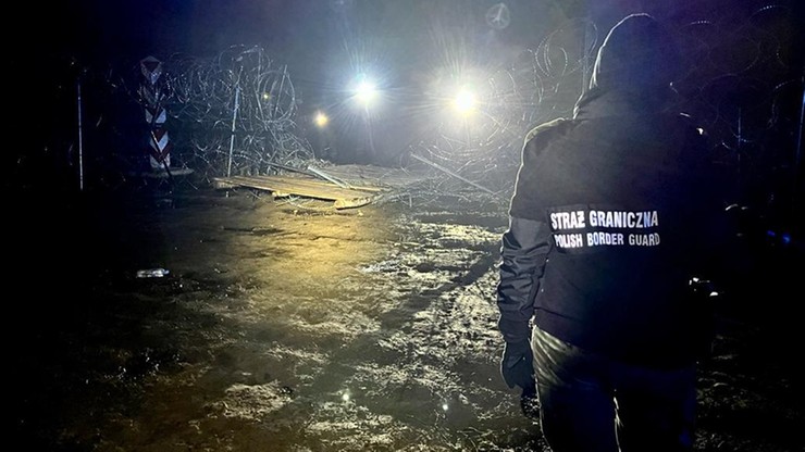 SG: funkcjonariuszka Straży Granicznej ranna. Dwie próby siłowego przekroczenia granicy z Białorusią