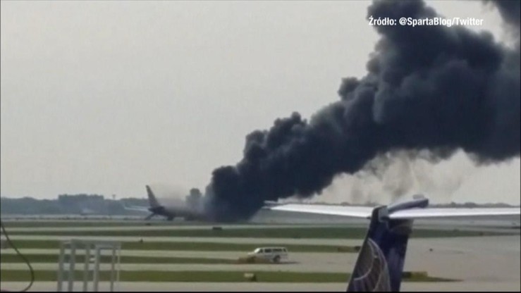 Chicago: samolot zapalił się na płycie lotniska. Są ranni