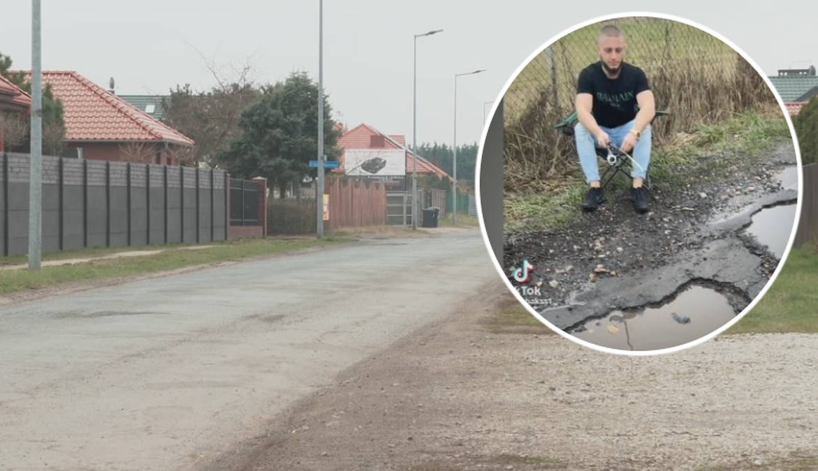 Zaczął "łowić" na drodze. Miał jeden cel