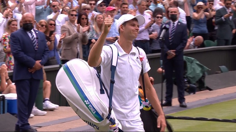 Wimbledon: Kibice docenili Huberta Hurkacza. Piękne pożegnanie! (WIDEO)