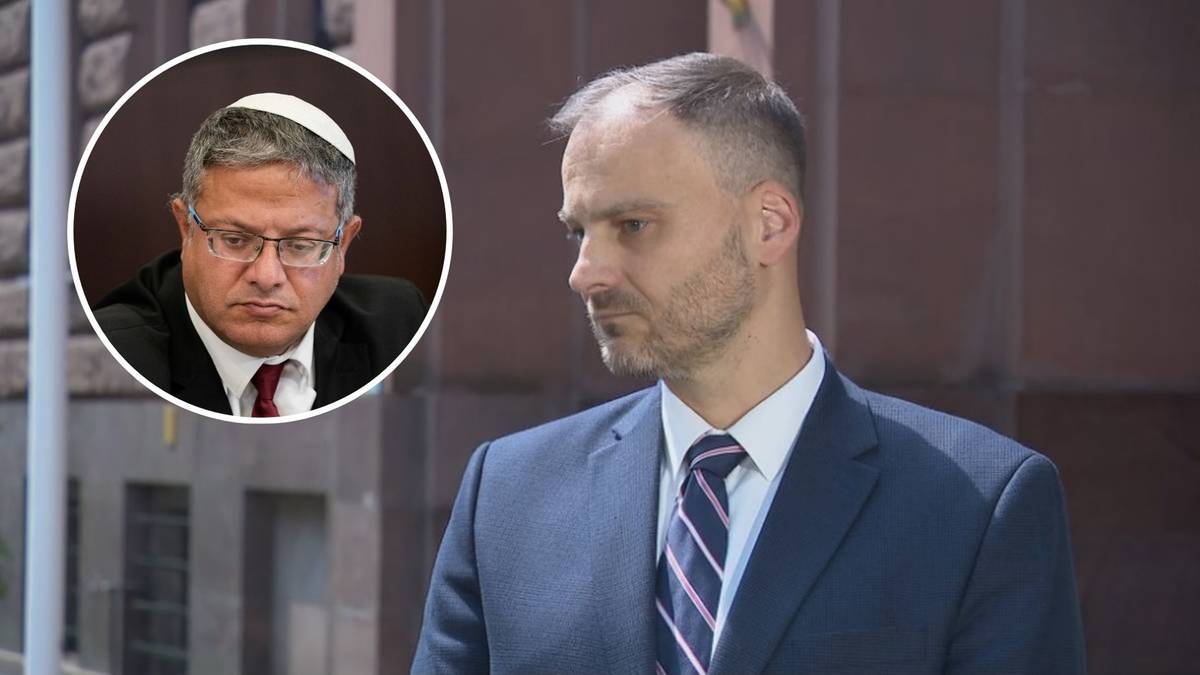 Portret mężczyzny w garniturze i zbliżenie na mężczyznę noszącego jarmułkę.