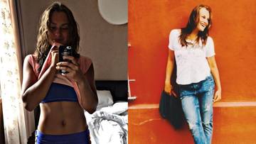 Dwie fotografie Aryny Sabalenki por&oacute;wnujące jej wygląd w przeszłości.