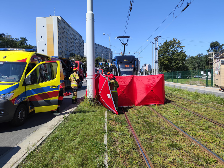 Miejsce środowego wypadku we Wrocławiu