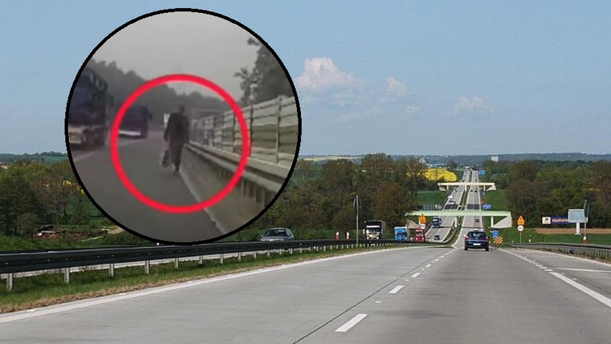 Łapał "stopa" na autostradzie do Wrocławia. Zaskakujące tłumaczenie