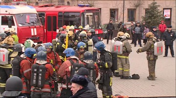 Ewakuowano stację metra w Petersburgu. Po informacji o bombie