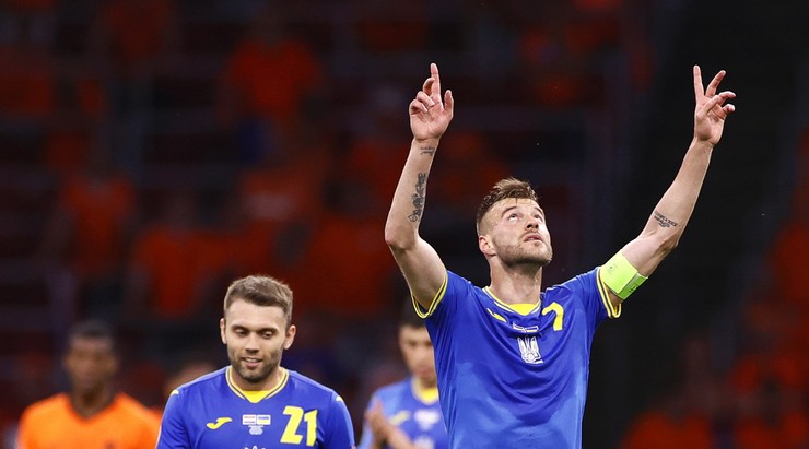 Euro 2020: Holandia - Ukraina 2:1. Gol Andrija Jarmołenki