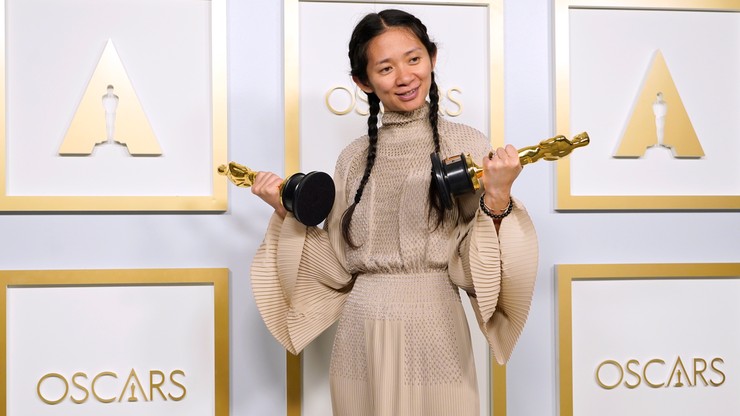 Chloe Zhao podczas 93. ceremonii rozdania Oscarów