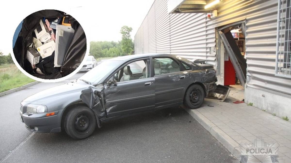Wjechali w sklep autem i ukradli elektronikę. Pięć osób aresztowanych