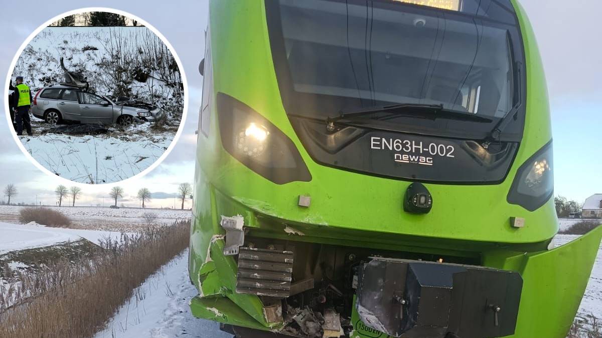 Auto wjechało pod pociąg. Policja mówi o dwóch scenariuszach