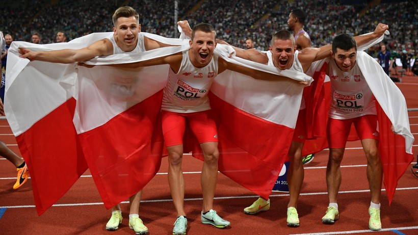 ME Monachium 2022: Polscy sprinterzy zdobyli brązowy medal mistrzostw Europy w sztafecie 4x100 m.