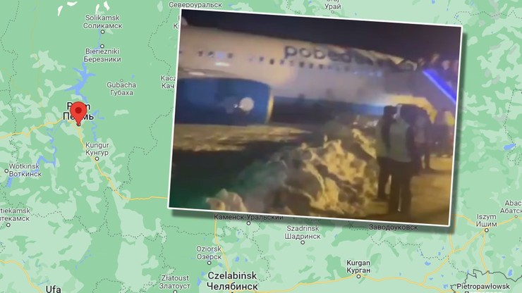 Rosja: Nietypowy wypadek samolotu. Maszyna utknęła w zaspie śnieżnej
