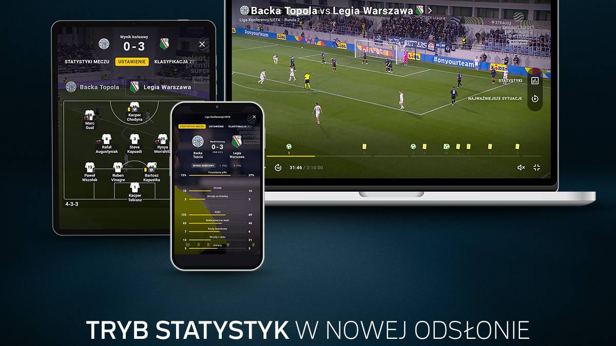 Rozbudowany interaktywny tryb statystyk sportowych w Polsat Box Go