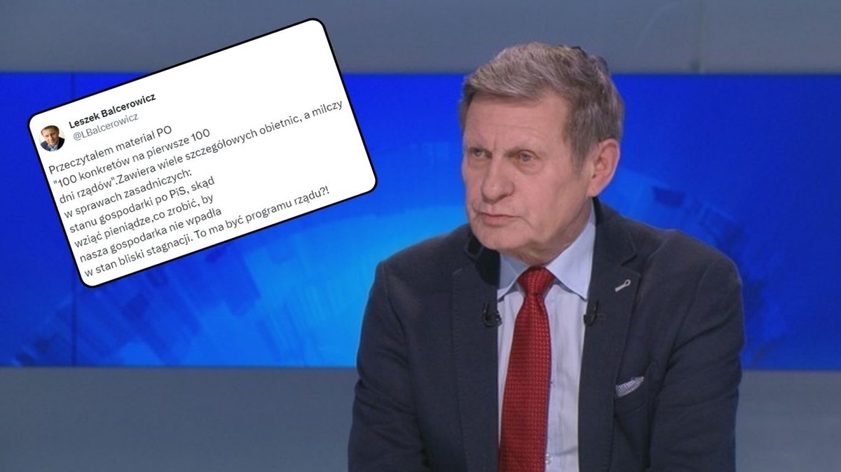 Leszek Balcerowicz krytykuje KO. Nie podoba mu się program partii