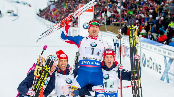 Triumf Norwegii w sztafecie. Dwudzieste złoto Króla biathlonu