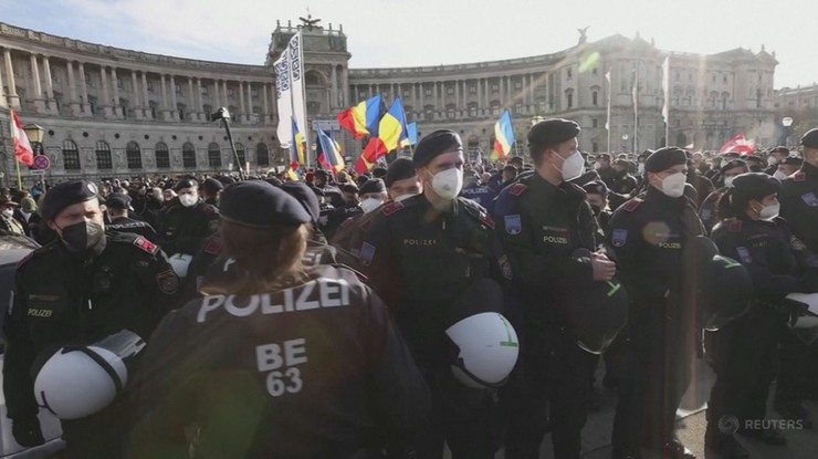 Austria. Tysiące demonstrantów na ulicach Wiednia. Protestują przeciwko restrykcjom