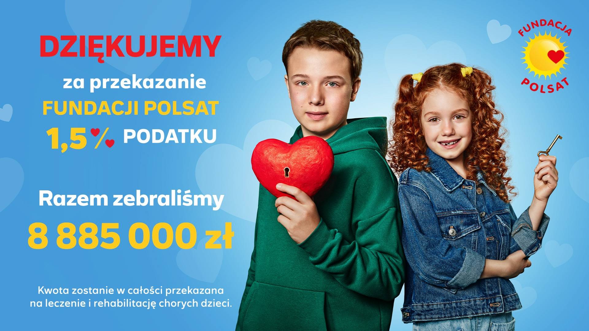 Polacy mają wielkie serca - Fundacja Polsat zgromadziła niebagatelną kwotę!