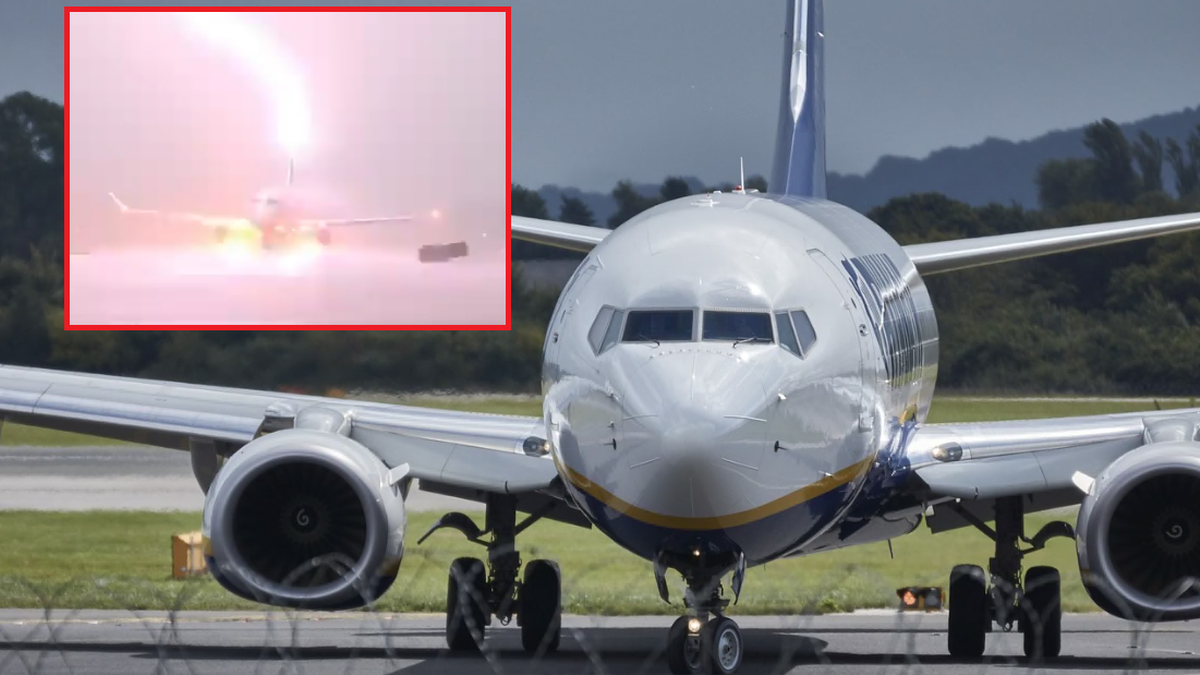 USA. Piorun uderzył w samolot na lotnisku. "Na szczęście nikt nie został ranny"