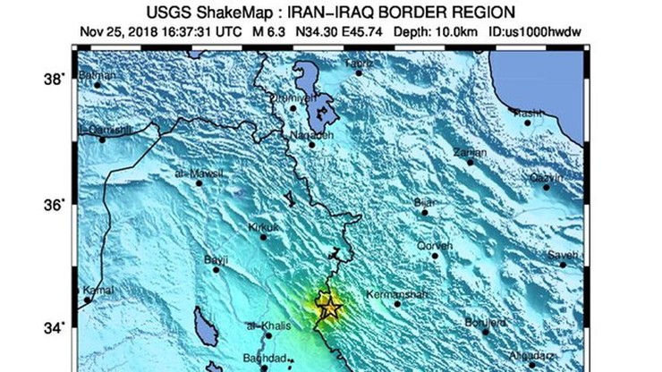 Dwie osoby nie żyją, 800 rannych po trzęsieniu ziemi w Iranie i Iraku