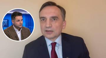 Patryk Jaki w wywiadzie telewizyjnym.