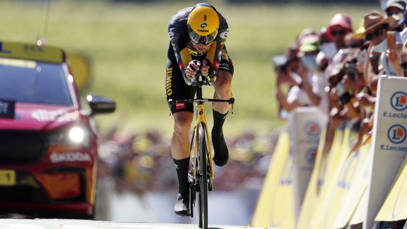 Tour de France: Wout van Aert wygrał jazdę na czas, Tadej Pogacar o krok od zwycięstwa