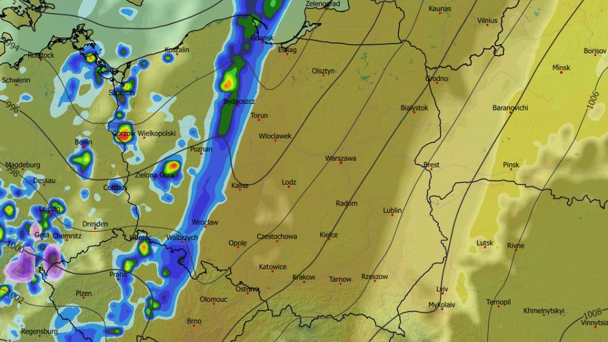 W środę z zachodu nadejdzie front atmosferyczny, niosący więcej opadów