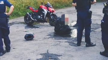 Motocyklista napadł na policjanta. Ten musiał strzelać